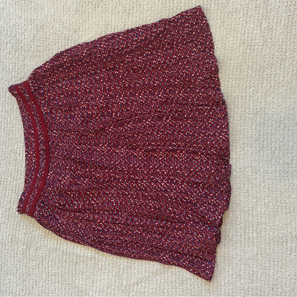 Banana Republic Red Mini Skater Skirt